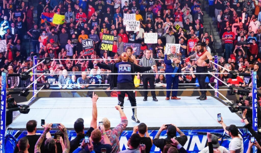 Sami Zayn and Roman Reigns - Elimination Chamber