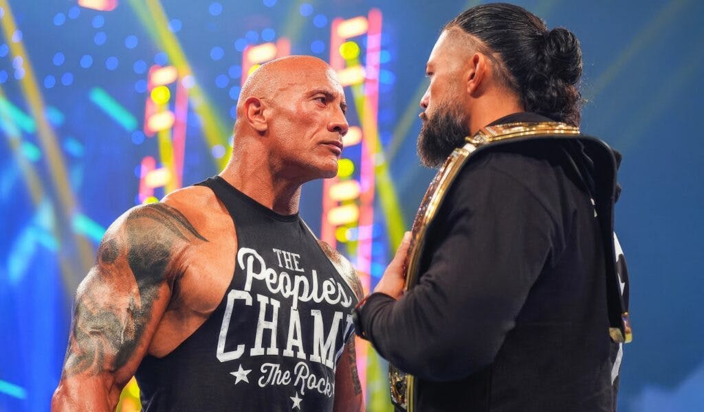 The Rock & Roman Reigns Face-To-Face
